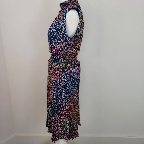 Nanette Lepore Pleated  Floral Smocked Sleeveless A Line Dress NWT - Picture 11 of 16